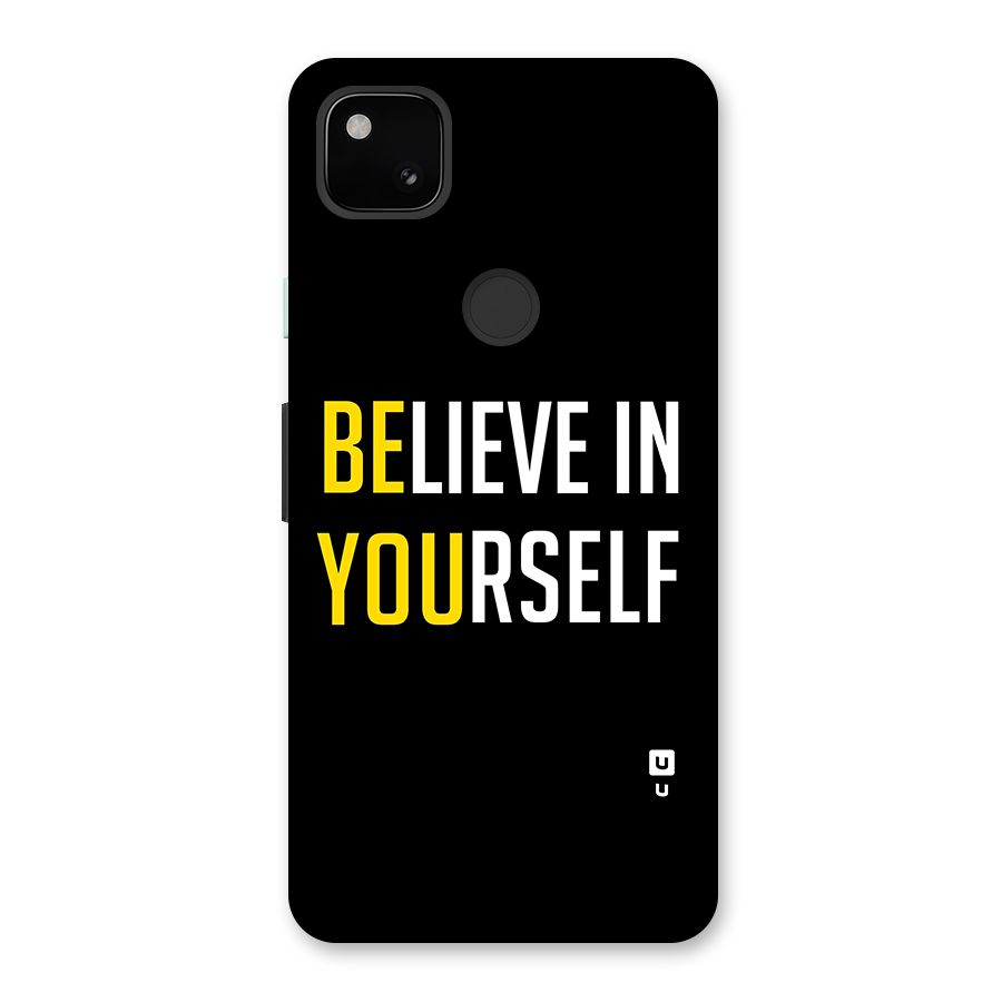 Believe In Yourself Black Glass Back Case for Google Pixel 4a