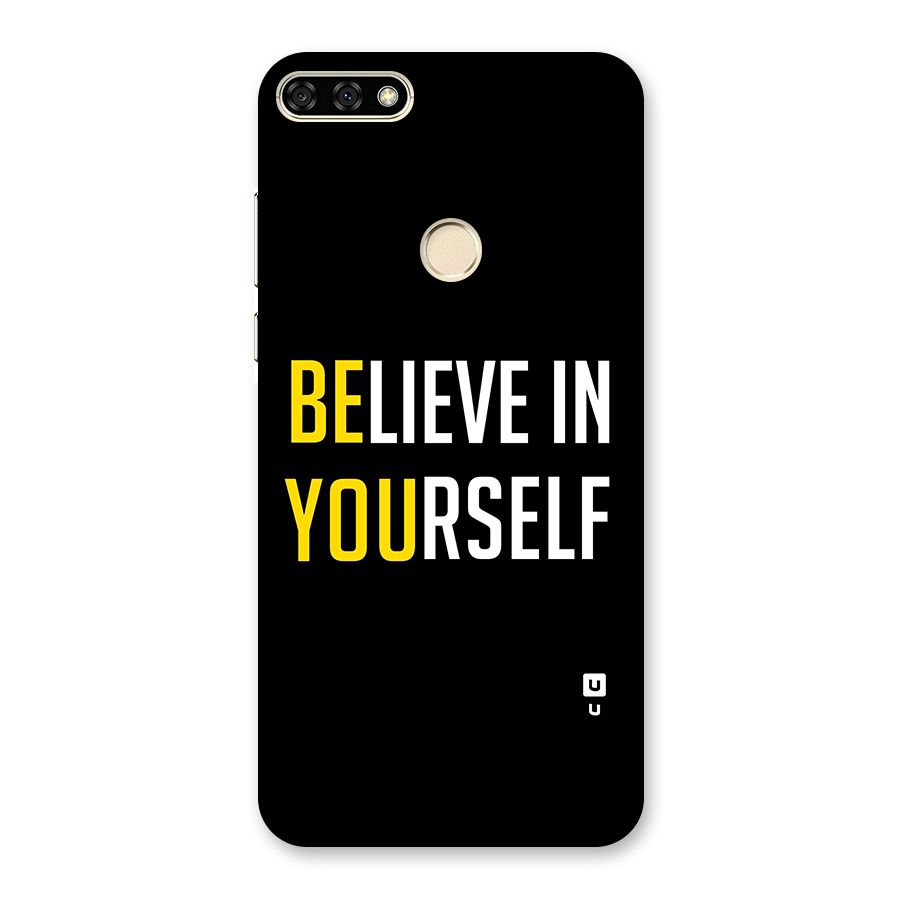 Believe In Yourself Black Back Case for Honor 7A