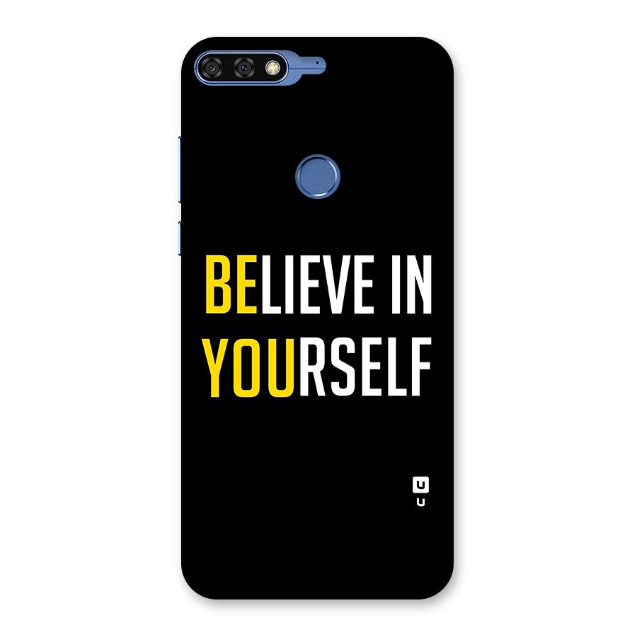 Believe In Yourself Black Back Case for Honor 7C
