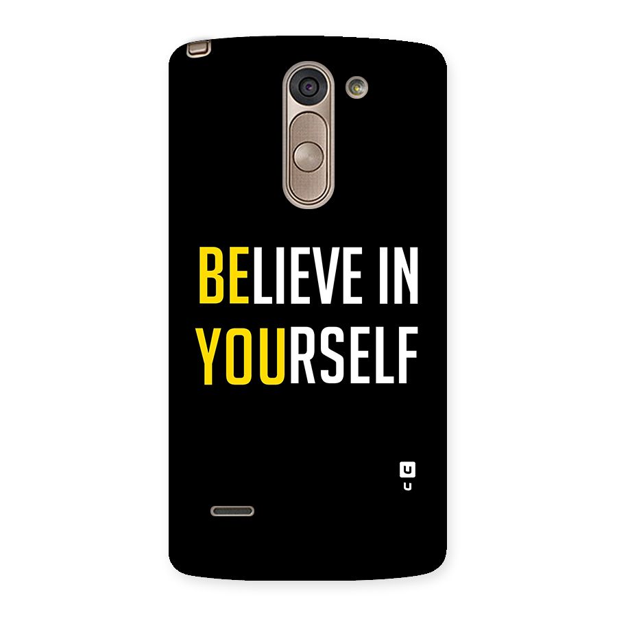 Believe In Yourself Black Back Case for LG G3 Stylus