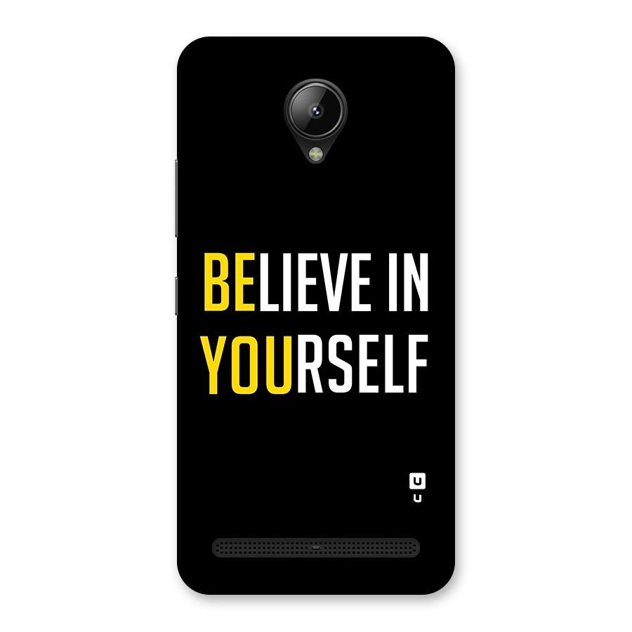 Believe In Yourself Black Back Case for Lenovo C2