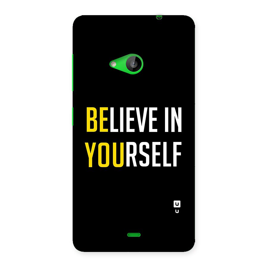 Believe In Yourself Black Back Case for Lumia 535