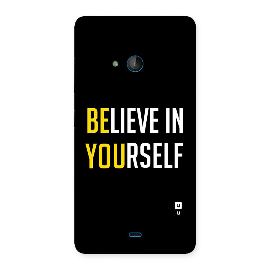 Believe In Yourself Black Back Case for Lumia 540