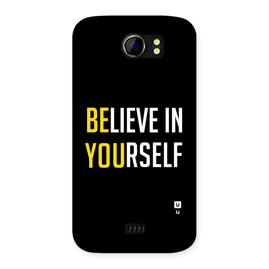 Believe In Yourself Black Back Case for Micromax Canvas 2 A110