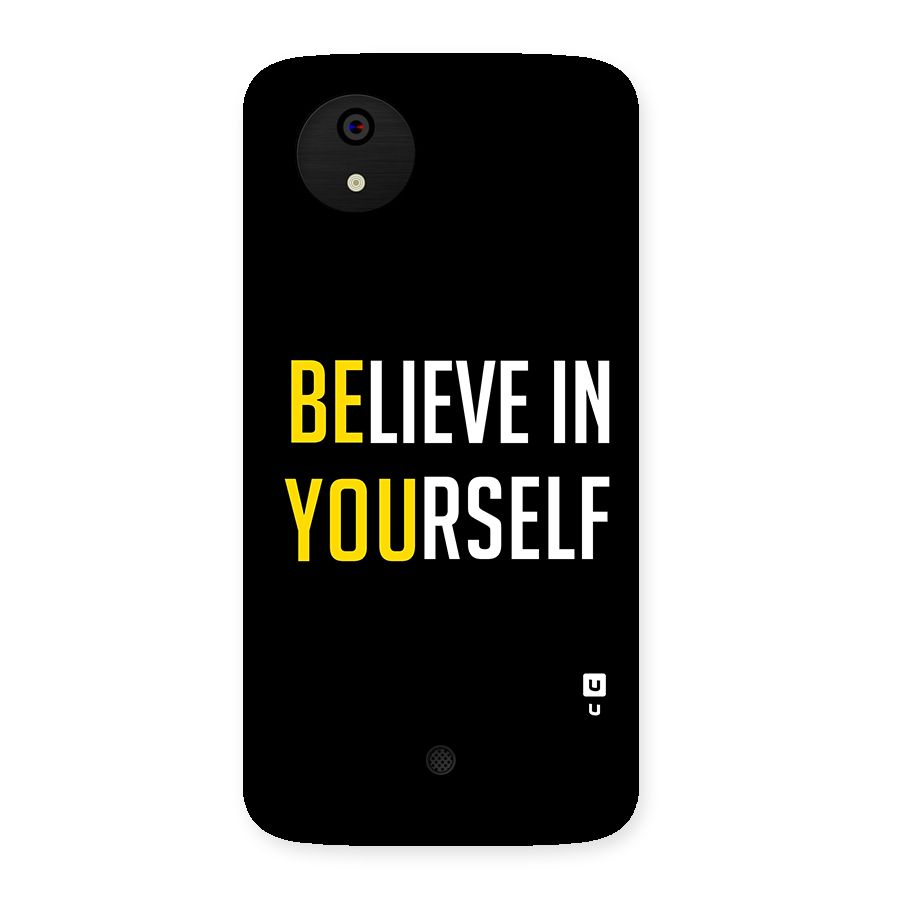 Believe In Yourself Black Back Case for Micromax Canvas A1