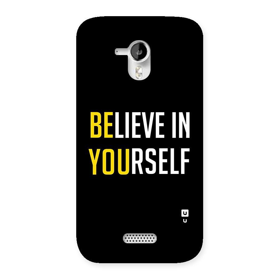 Believe In Yourself Black Back Case for Micromax Canvas HD A116