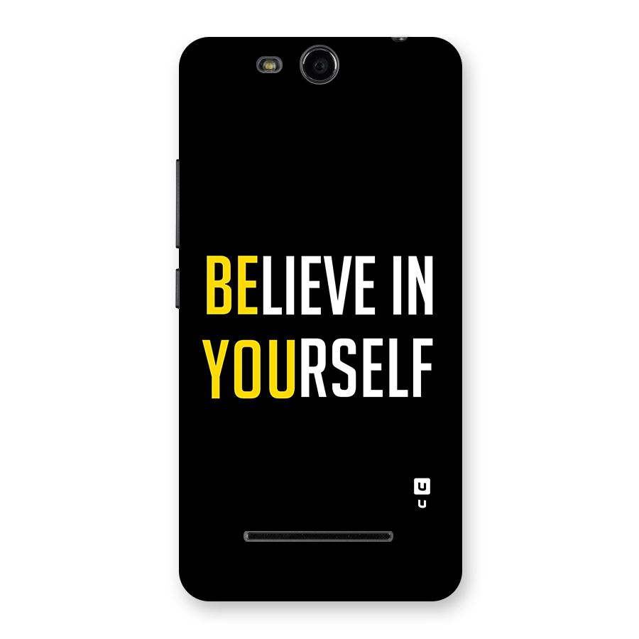 Believe In Yourself Black Back Case for Micromax Canvas Juice 3 Q392