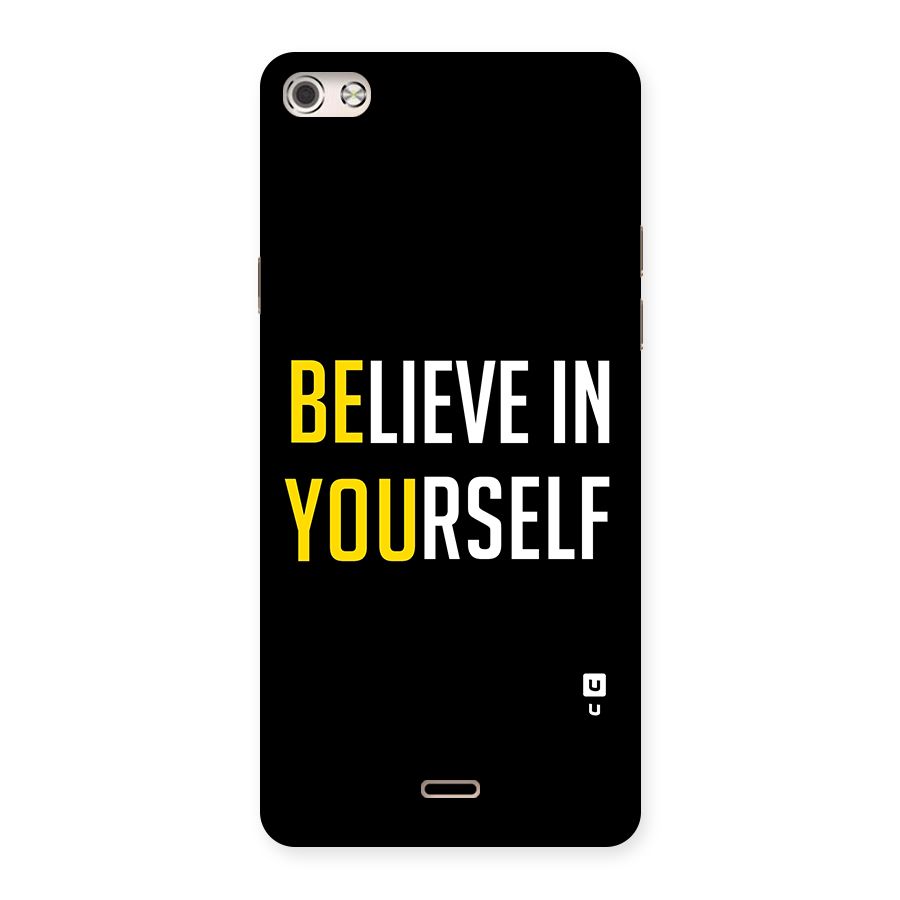 Believe In Yourself Black Back Case for Micromax Canvas Silver 5