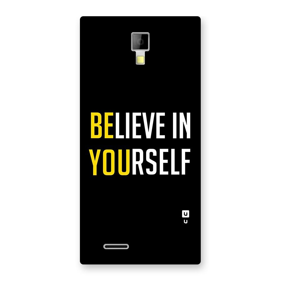 Believe In Yourself Black Back Case for Micromax Canvas Xpress A99