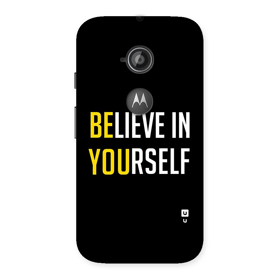Believe In Yourself Black Back Case for Moto E 2nd Gen
