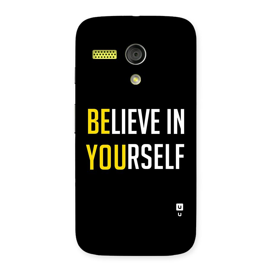 Believe In Yourself Black Back Case for Moto G
