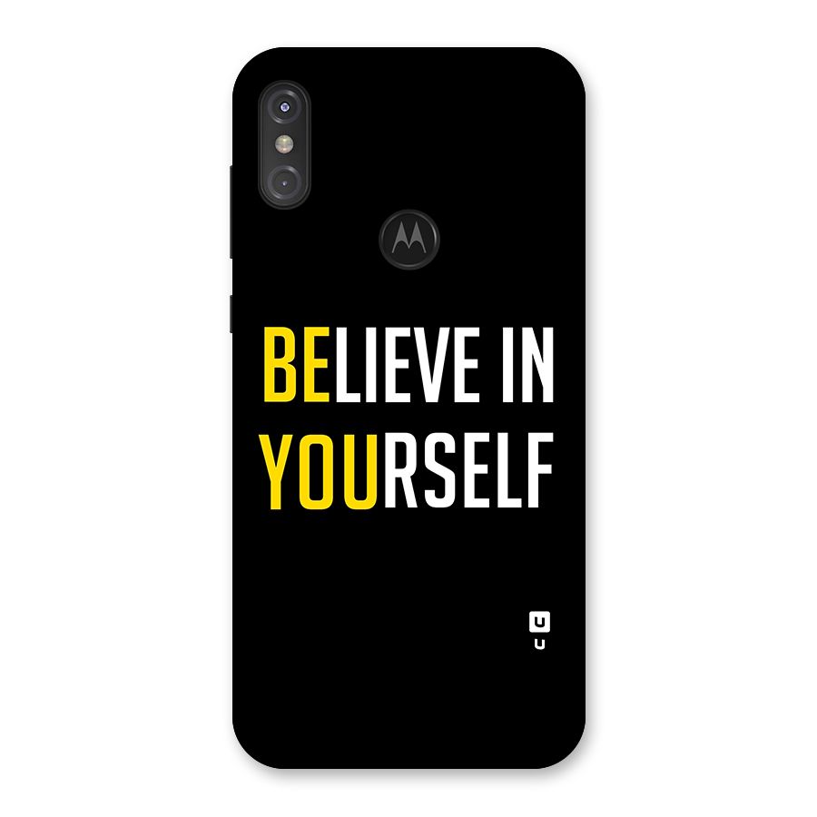 Believe In Yourself Black Back Case for Motorola One Power