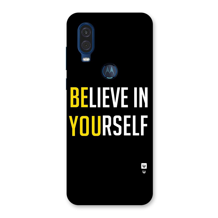 Believe In Yourself Black Back Case for Motorola One Vision