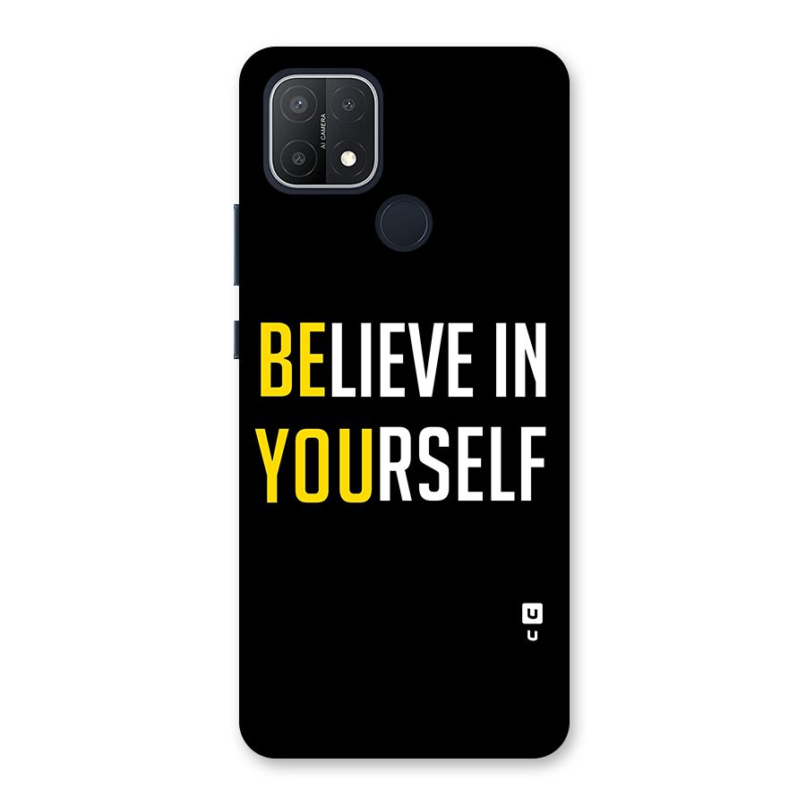 Believe In Yourself Black Back Case for Oppo A15s