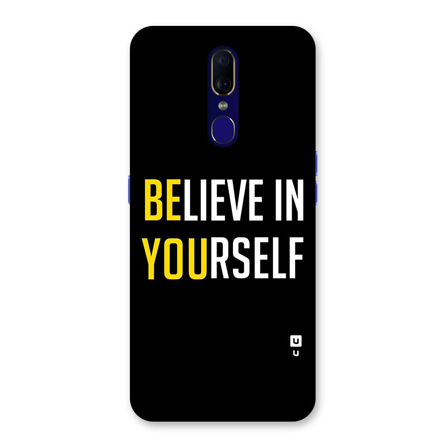 Believe In Yourself Black Back Case for Oppo A9