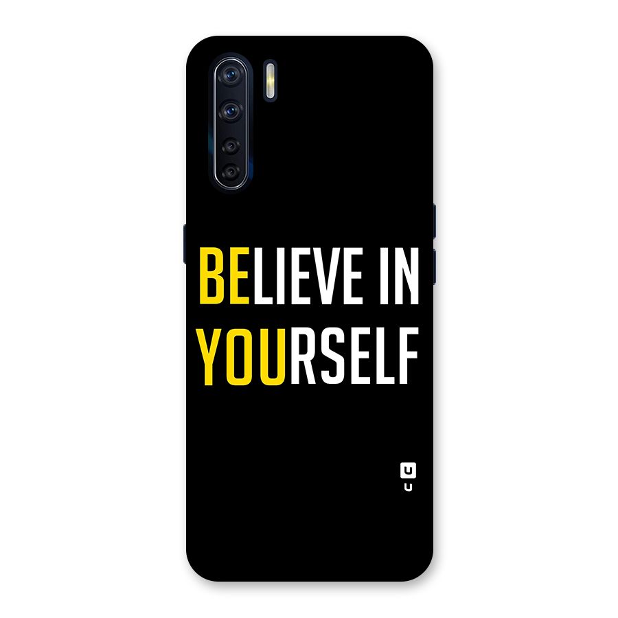 Believe In Yourself Black Back Case for Oppo F15