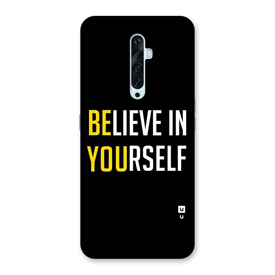 Believe In Yourself Black Back Case for Oppo Reno2 F