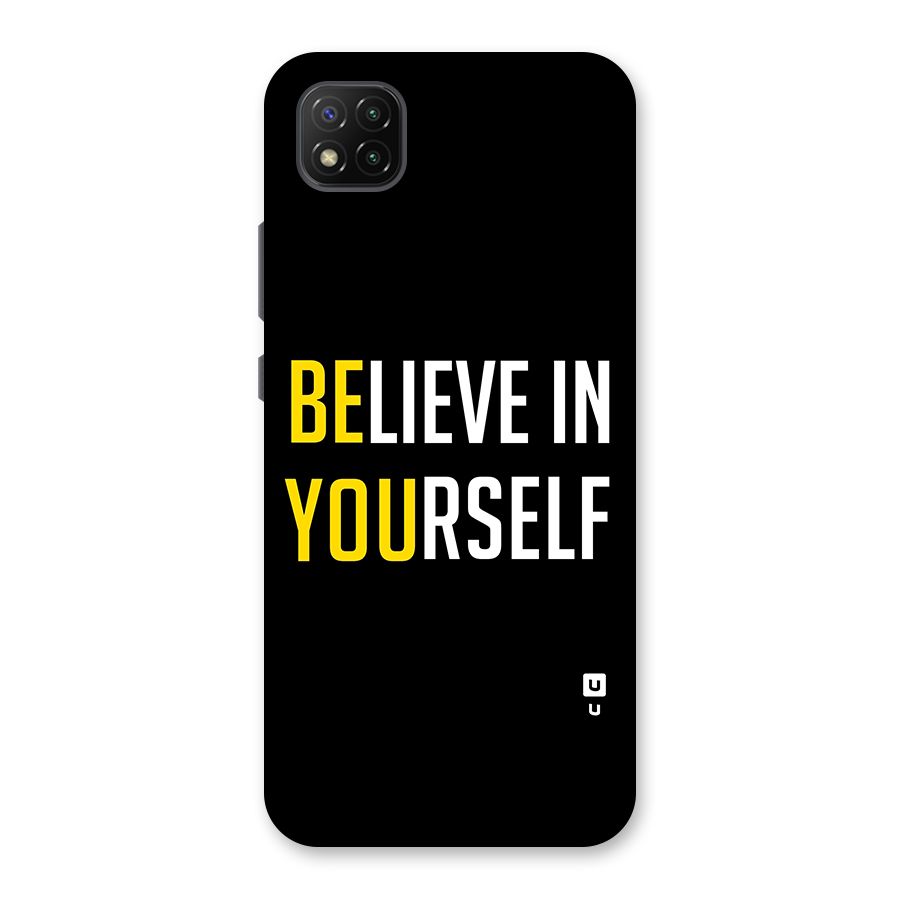 Believe In Yourself Black Back Case for Poco C3