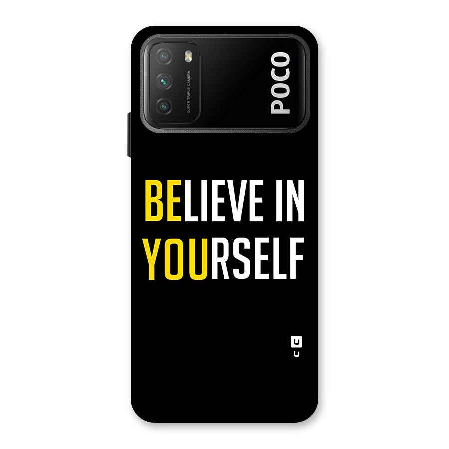 Believe In Yourself Black Back Case for Poco M3