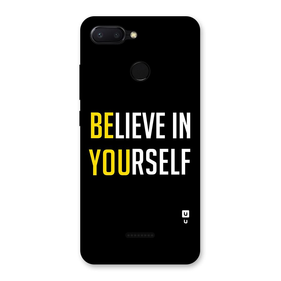 Believe In Yourself Black Back Case for Redmi 6