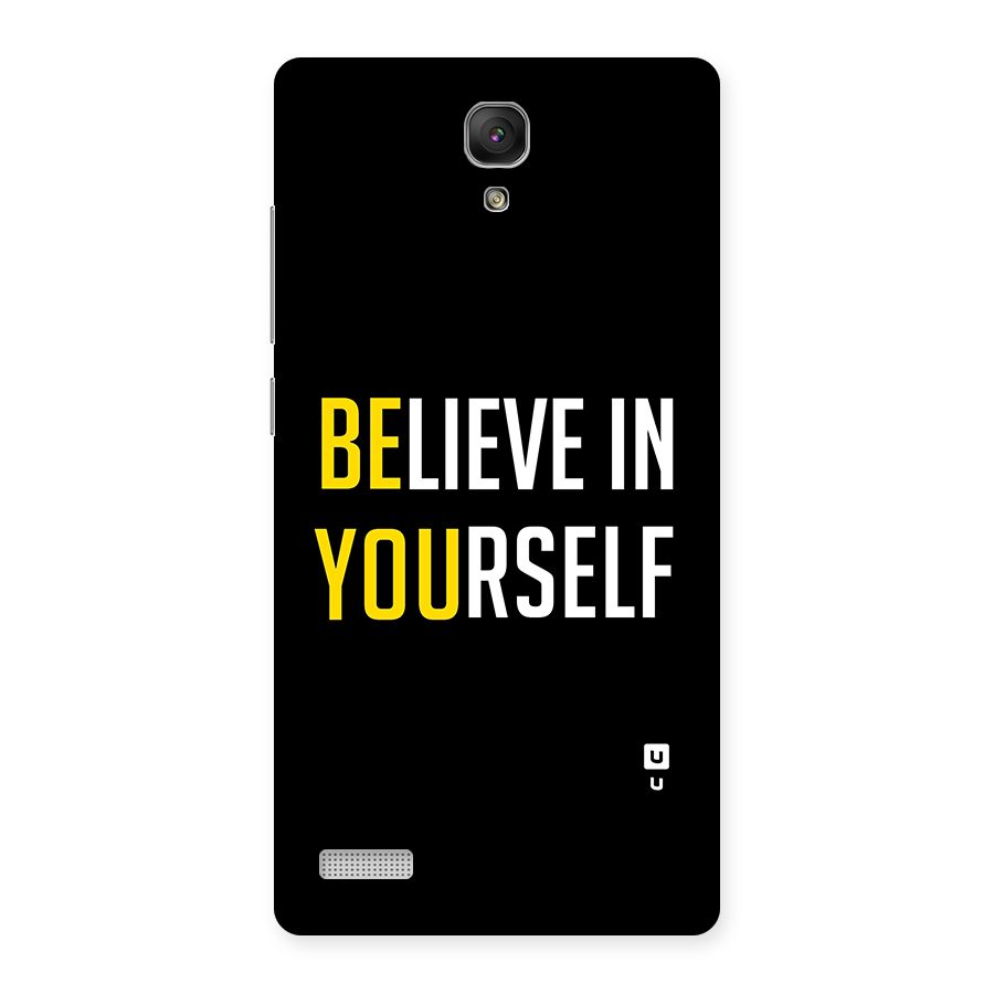Believe In Yourself Black Back Case for Redmi Note Prime