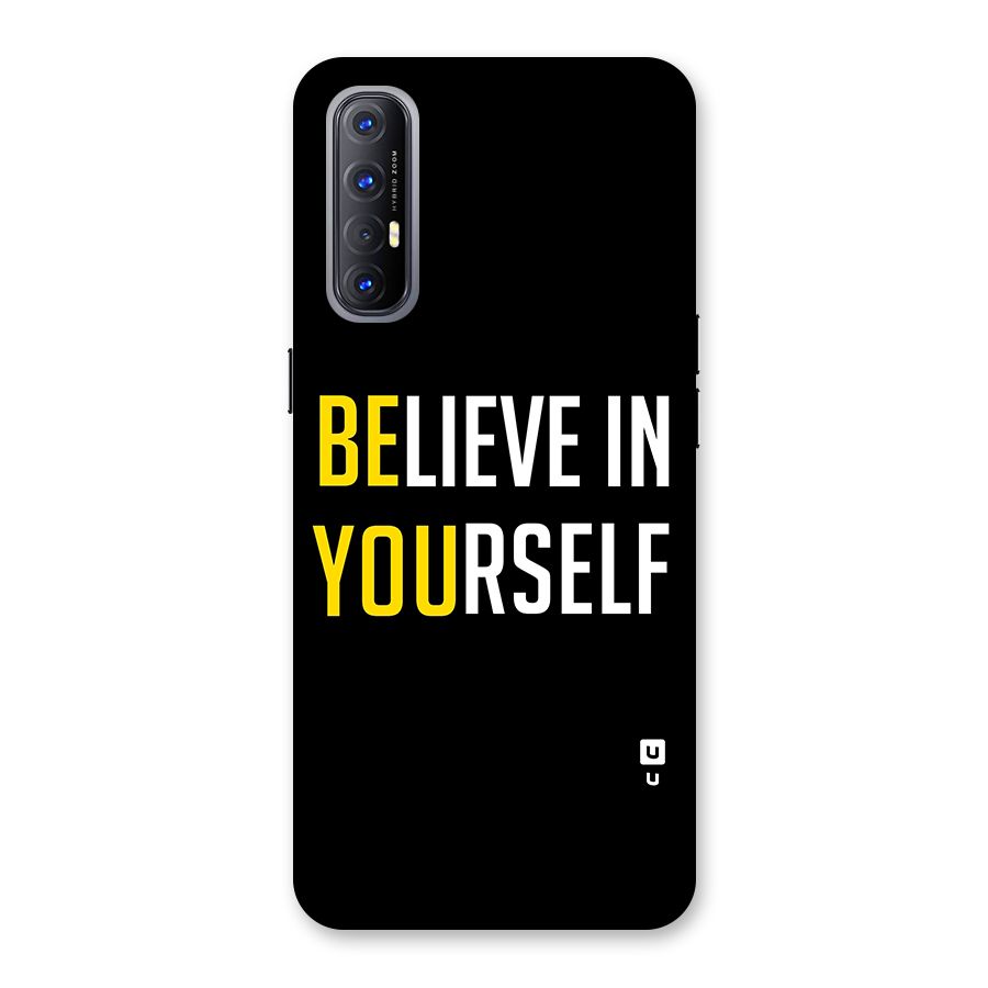 Believe In Yourself Black Back Case for Reno3 Pro