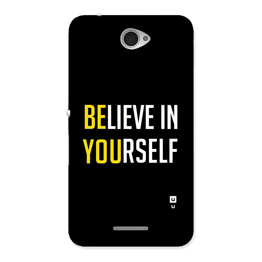 Believe In Yourself Black Back Case for Sony Xperia E4