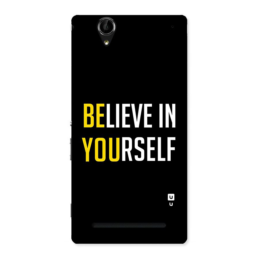 Believe In Yourself Black Back Case for Sony Xperia T2