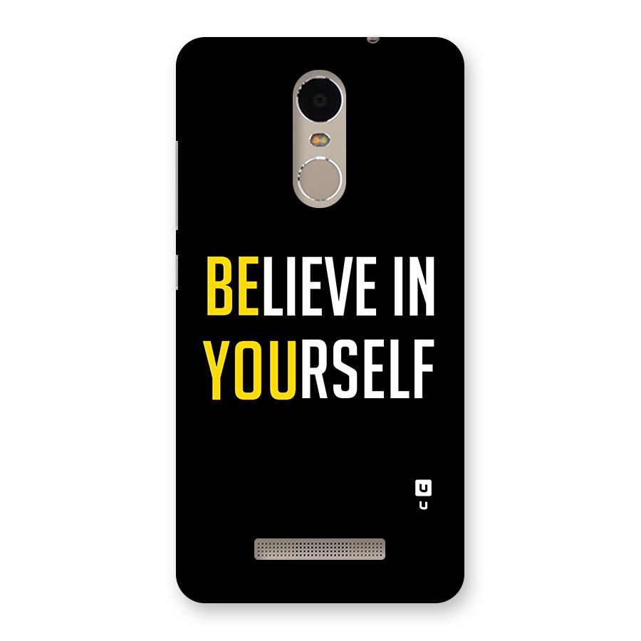 Believe In Yourself Black Back Case for Xiaomi Redmi Note 3