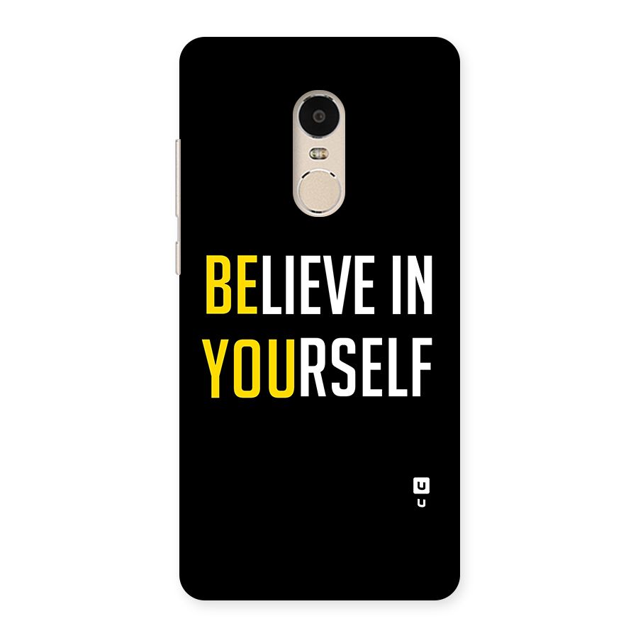 Believe In Yourself Black Back Case for Xiaomi Redmi Note 4