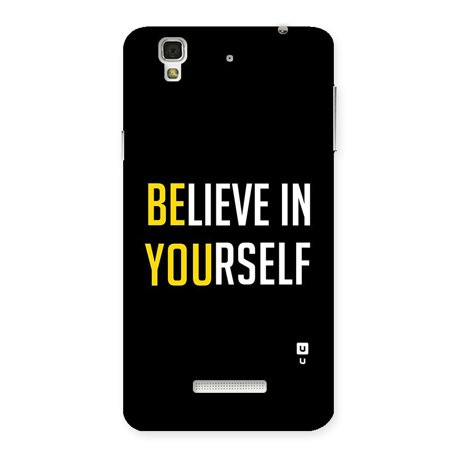 Believe In Yourself Black Back Case for YU Yureka Plus