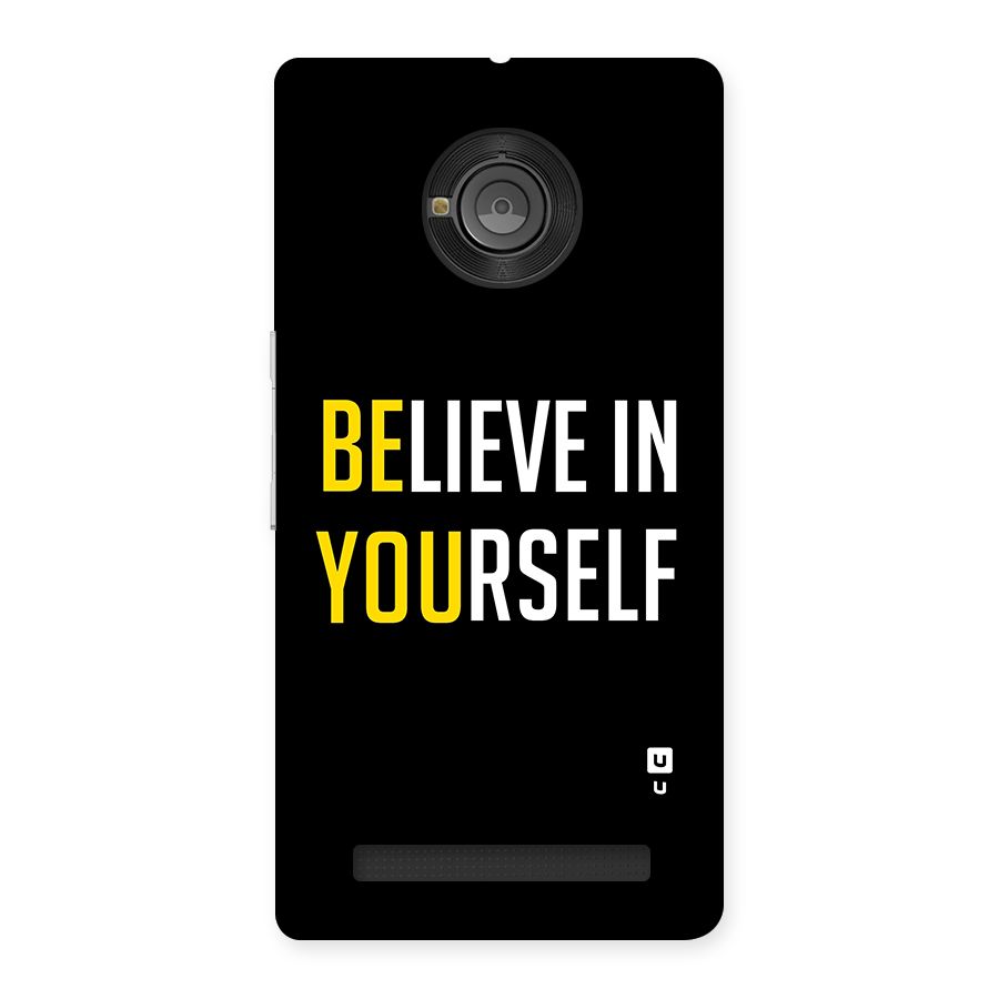 Believe In Yourself Black Back Case for Yu Yunique