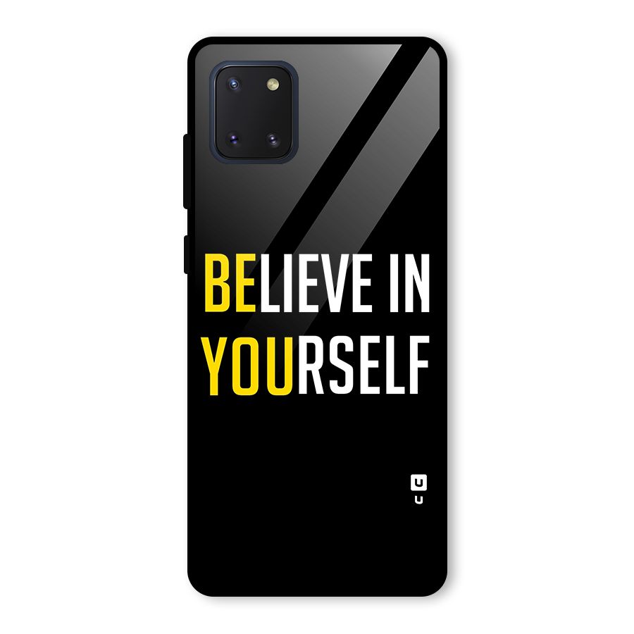 Believe In Yourself Black Glass Back Case for Galaxy Note 10 Lite