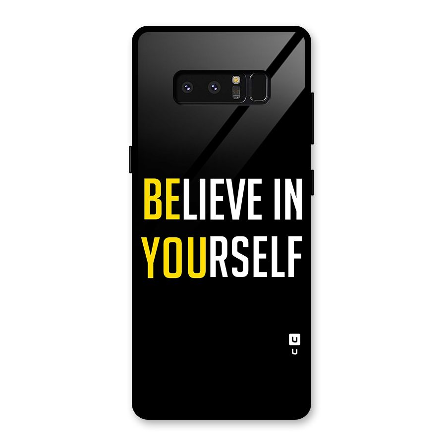Believe In Yourself Black Glass Back Case for Galaxy Note 8