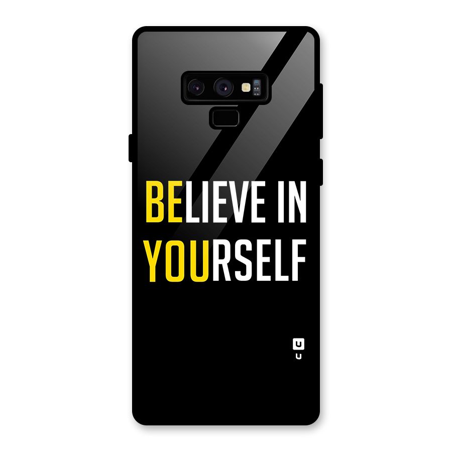 Believe In Yourself Black Glass Back Case for Galaxy Note 9