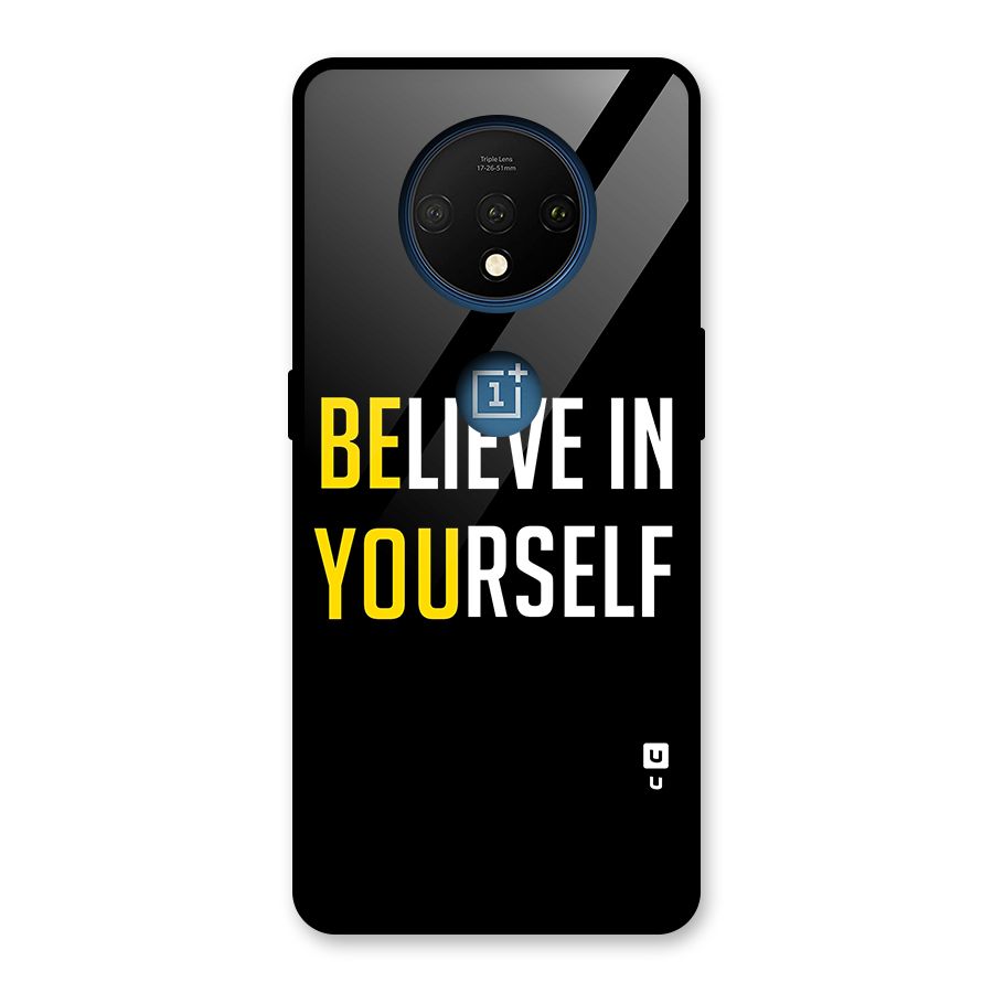 Believe In Yourself Black Glass Back Case for OnePlus 7T