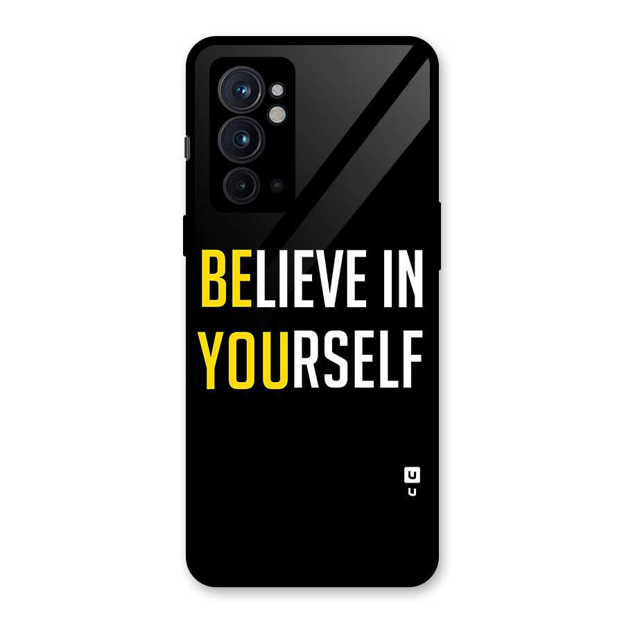 Believe In Yourself Black Glass Back Case for OnePlus 9RT 5G