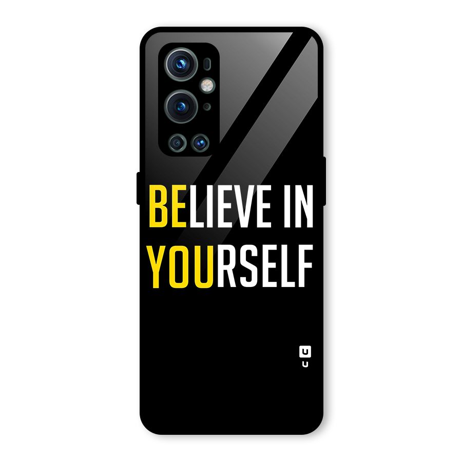 Believe In Yourself Black Glass Back Case for OnePlus 9 Pro