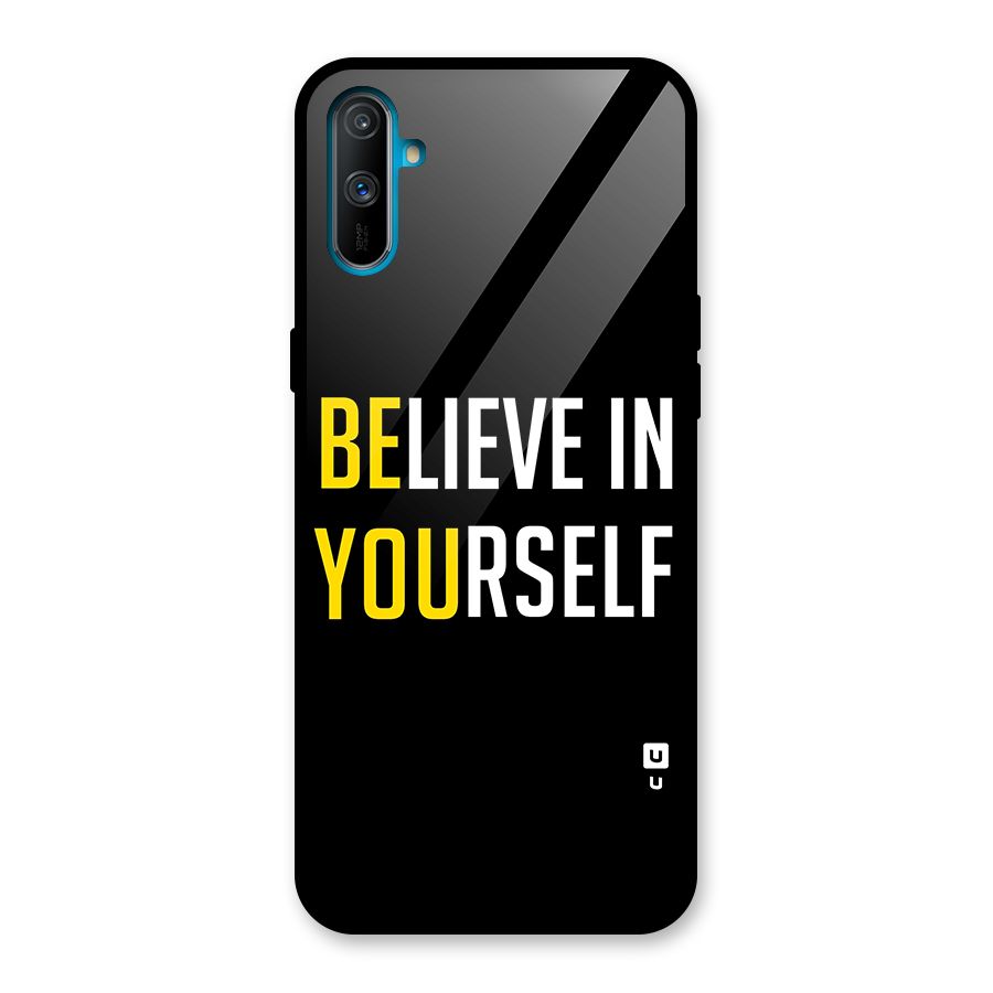 Believe In Yourself Black Glass Back Case for Realme C3
