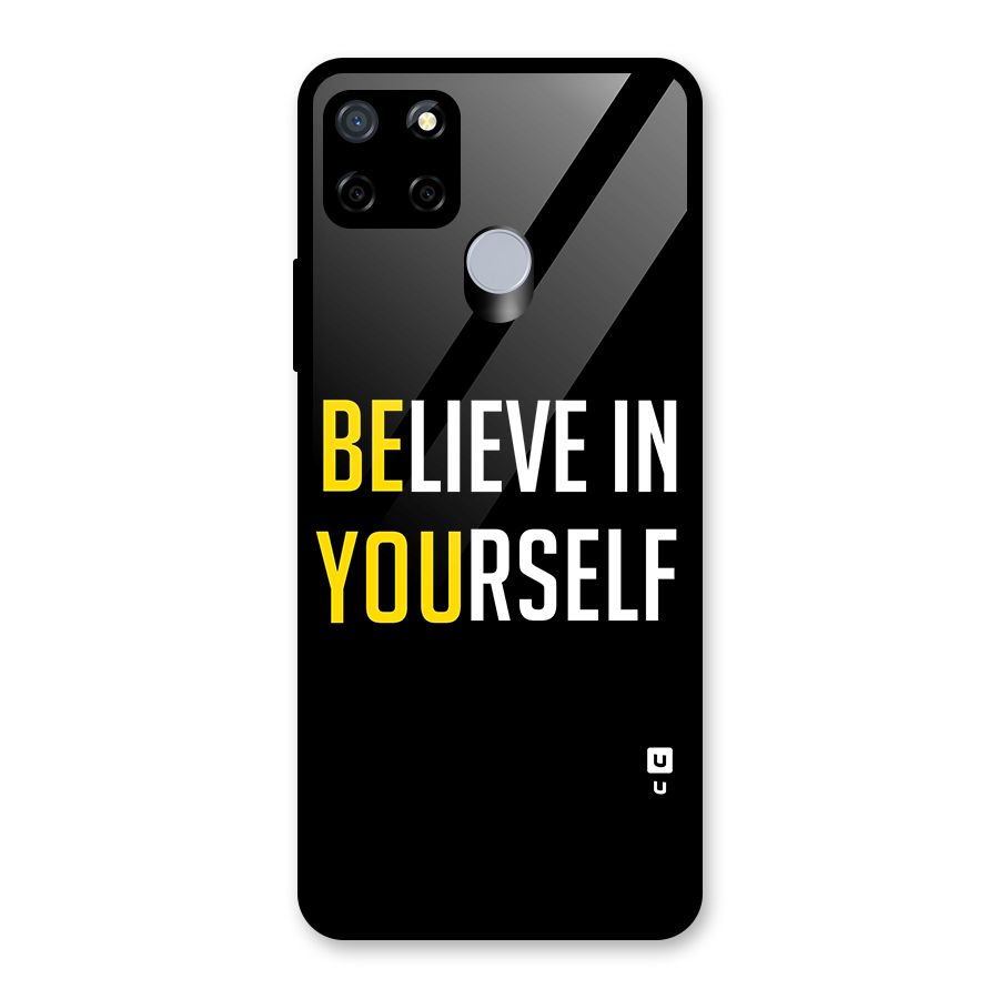 Believe In Yourself Black Glass Back Case for Realme Narzo 20