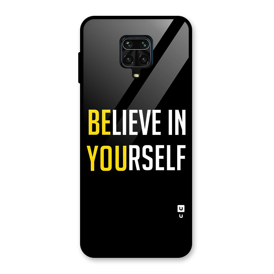 Believe In Yourself Black Glass Back Case for Redmi Note 10 Lite