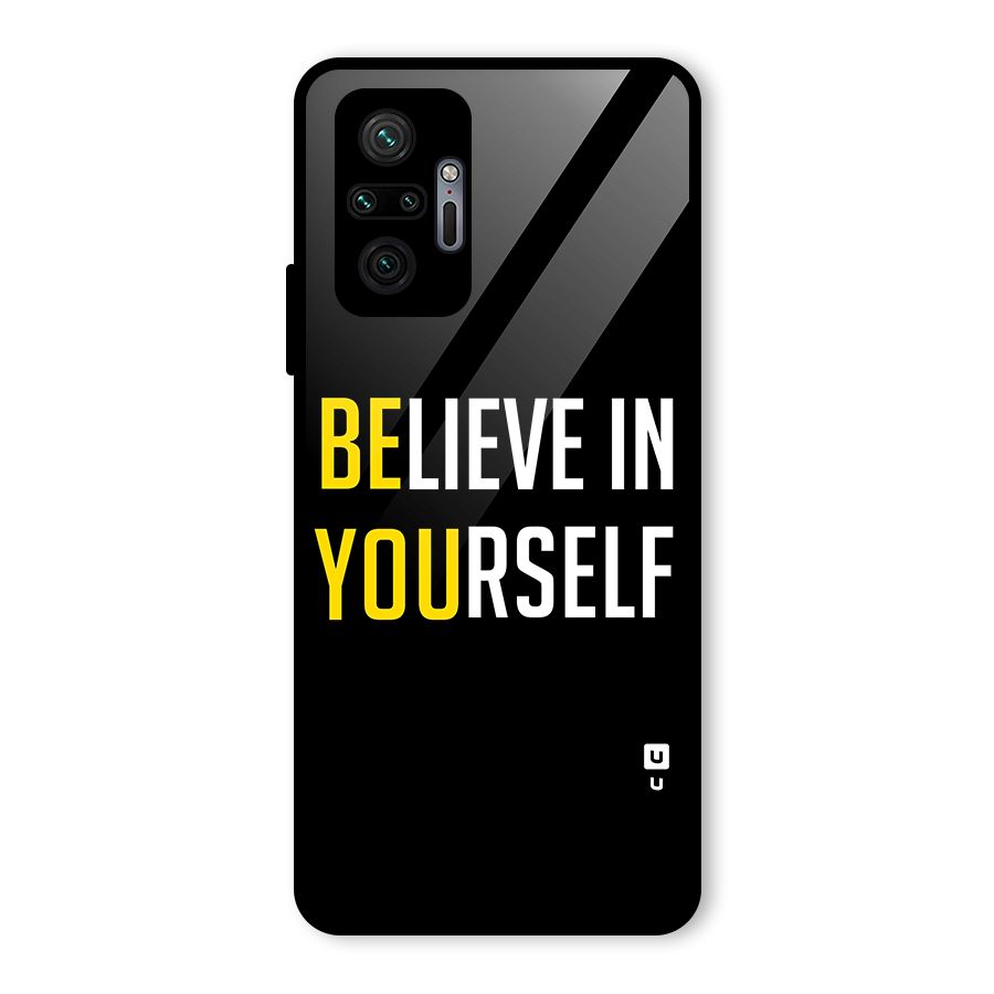 Believe In Yourself Black Glass Back Case for Redmi Note 10 Pro Max