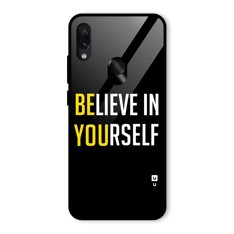 Believe In Yourself Black Glass Back Case for Redmi Note 7