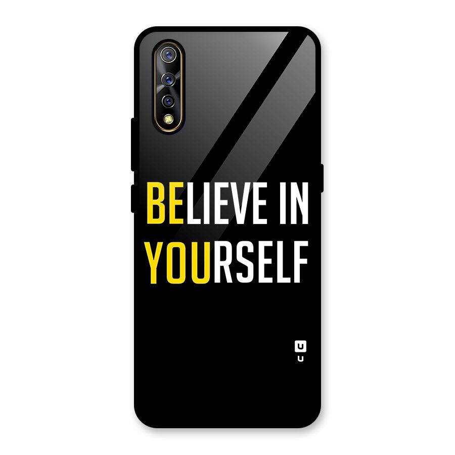 Believe In Yourself Black Glass Back Case for Vivo S1