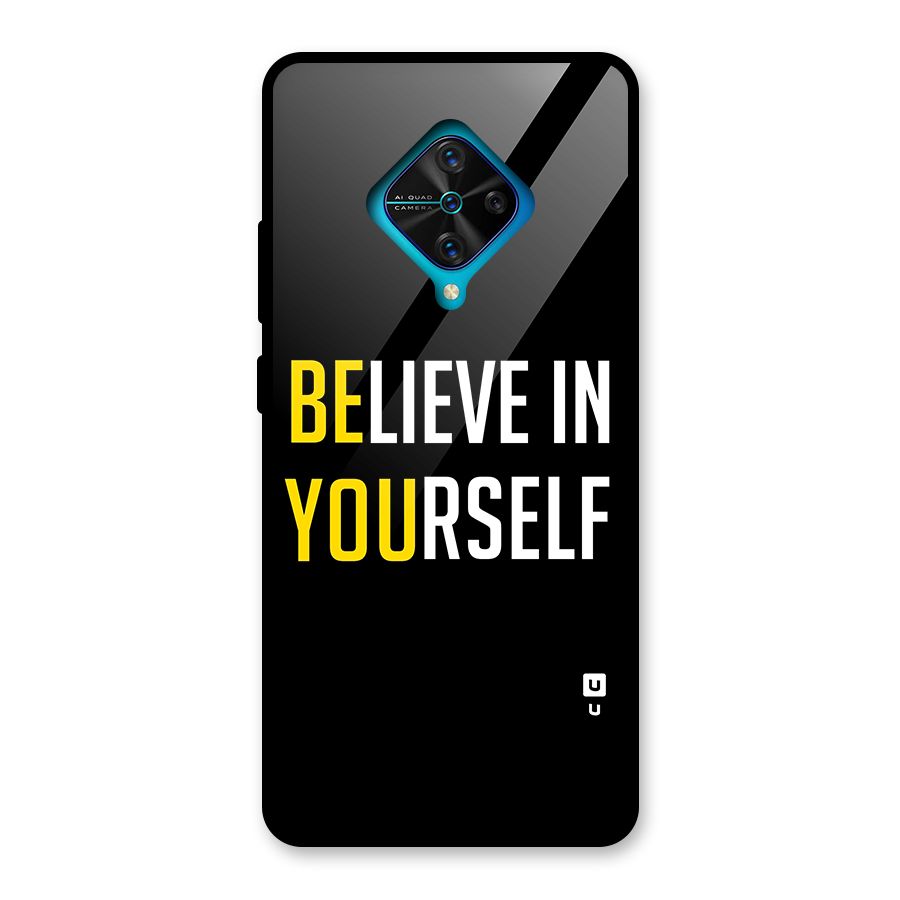 Believe In Yourself Black Glass Back Case for Vivo S1 Pro