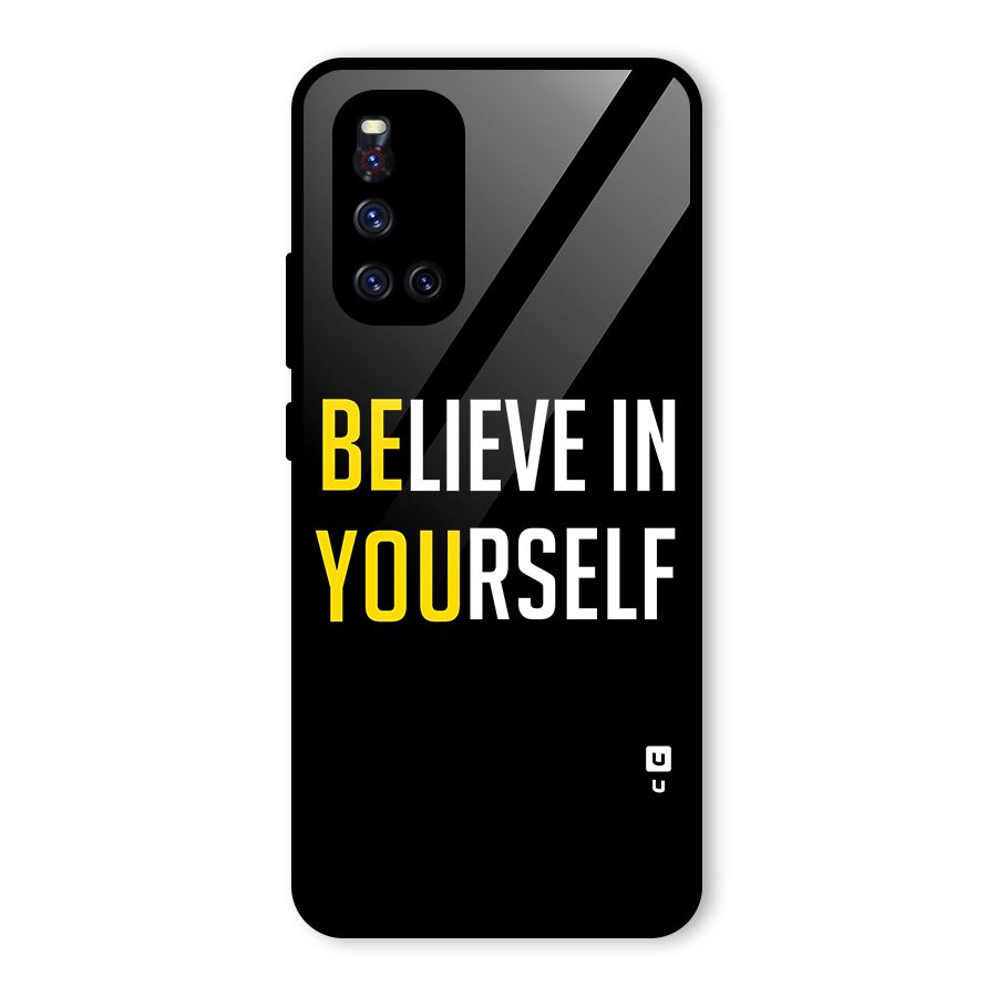 Believe In Yourself Black Glass Back Case for Vivo V19