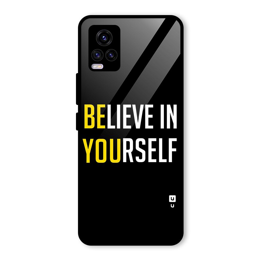 Believe In Yourself Black Glass Back Case for Vivo V20