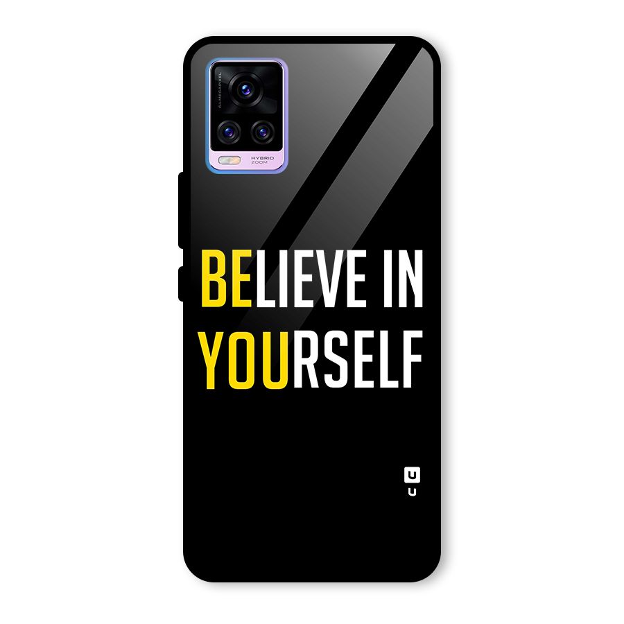 Believe In Yourself Black Glass Back Case for Vivo V20 Pro