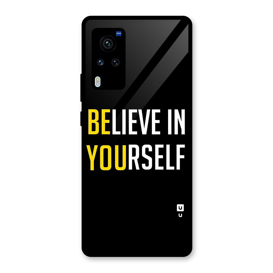 Believe In Yourself Black Glass Back Case for Vivo X60 Pro