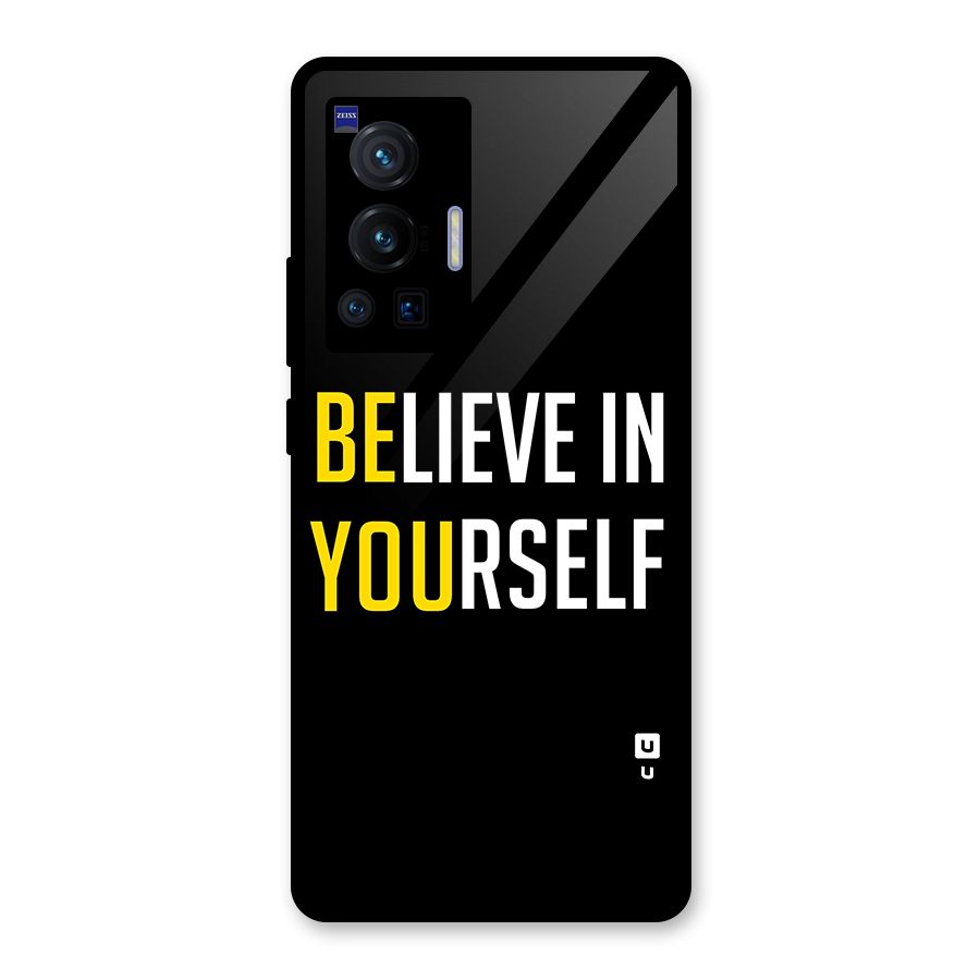 Believe In Yourself Black Glass Back Case for Vivo X70 Pro